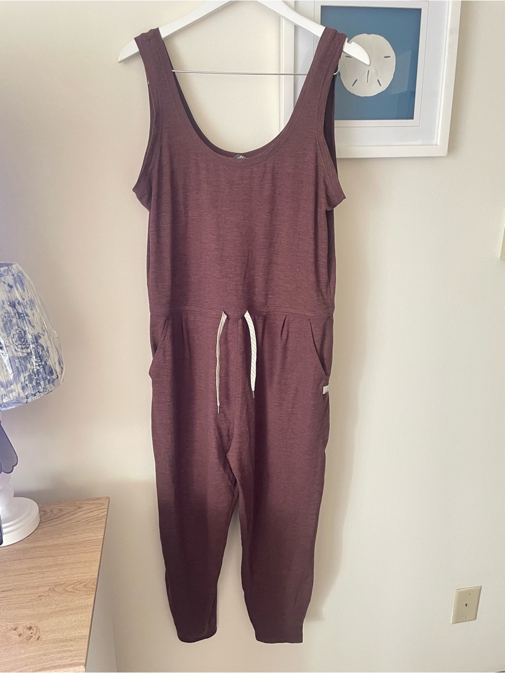 Vuori Lux Harem Jumpsuit in Chestnut Heather Medium